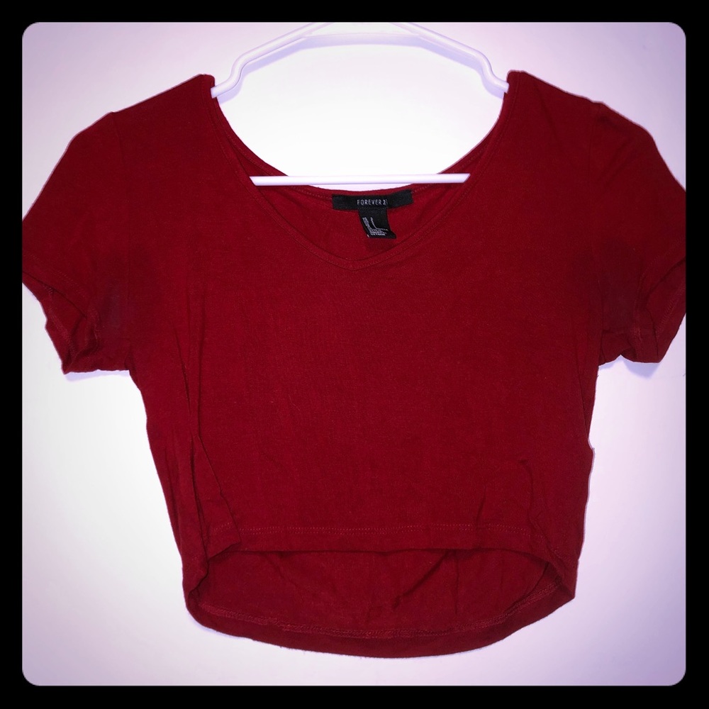 Red crop top